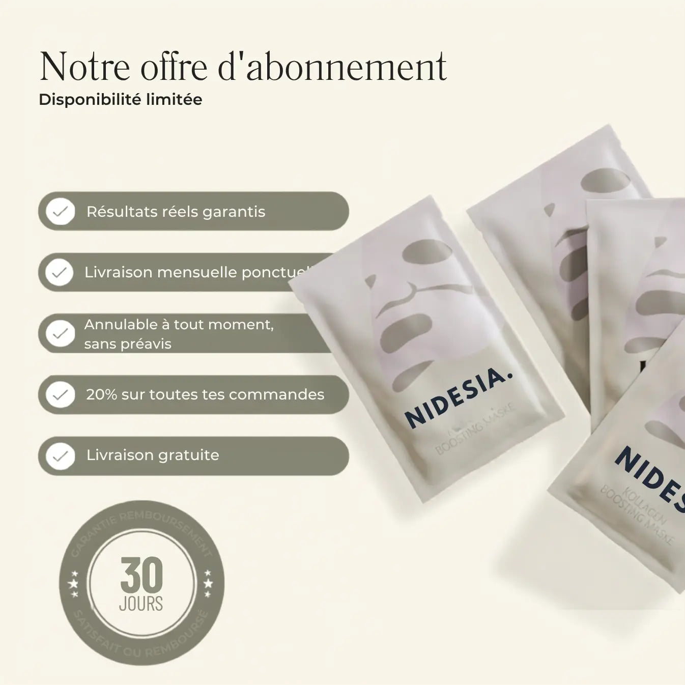 Masque boost de collagène