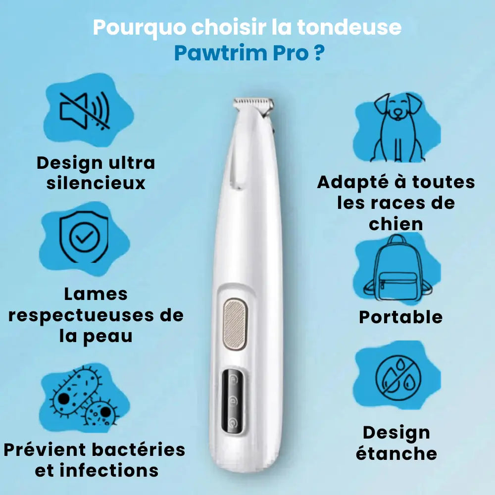 Tondeuse PawTrim Pro™ - Soin des pattes sans douleur en quelques secondes
