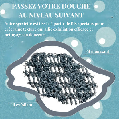 Serviette de douche exfoliante antibactérienne NIDESIA