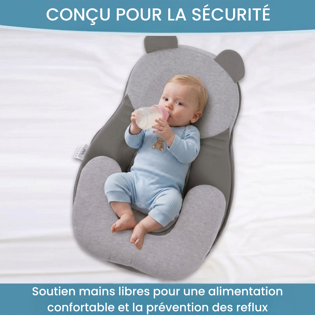 Coussin d'allaitement anti-régurgitation pour bébé - Cale anti-reflux et soutien d'allaitement