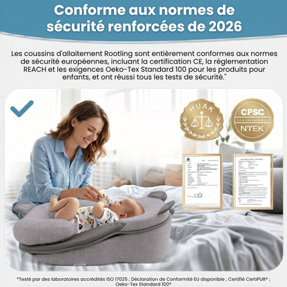 Coussin d'allaitement anti-régurgitation pour bébé - Cale anti-reflux et soutien d'allaitement