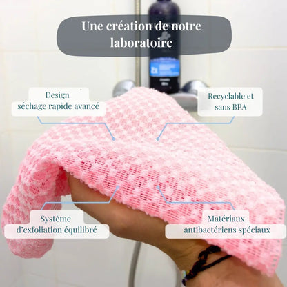 Serviette de douche exfoliante antibactérienne NIDESIA