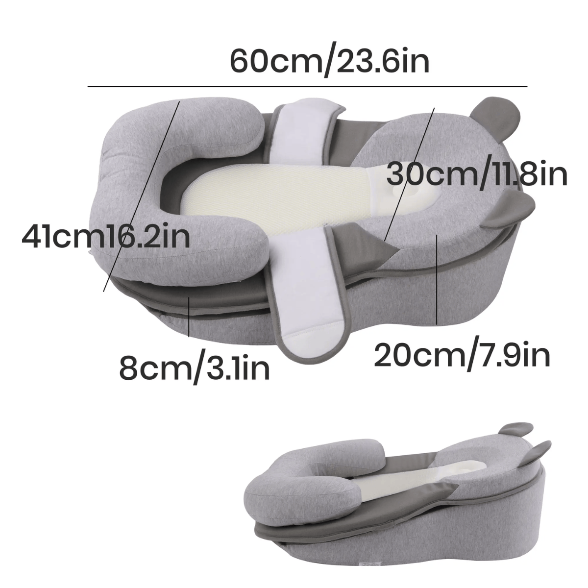 Coussin d'allaitement anti-régurgitation pour bébé - Cale anti-reflux et soutien d'allaitement