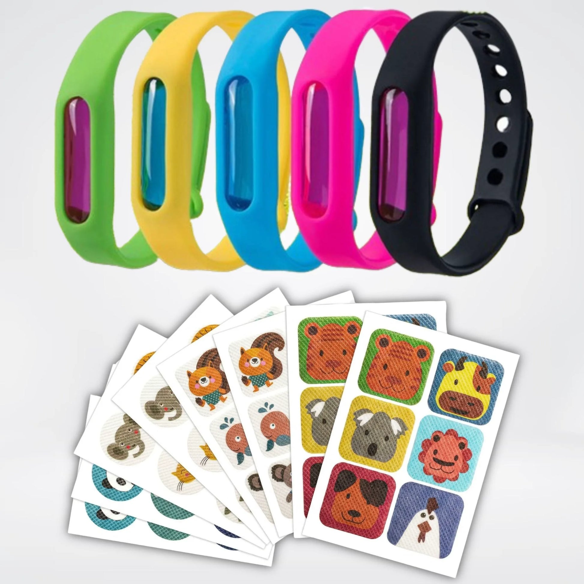 Bracelets anti-moustiques Nidesia et autocollants